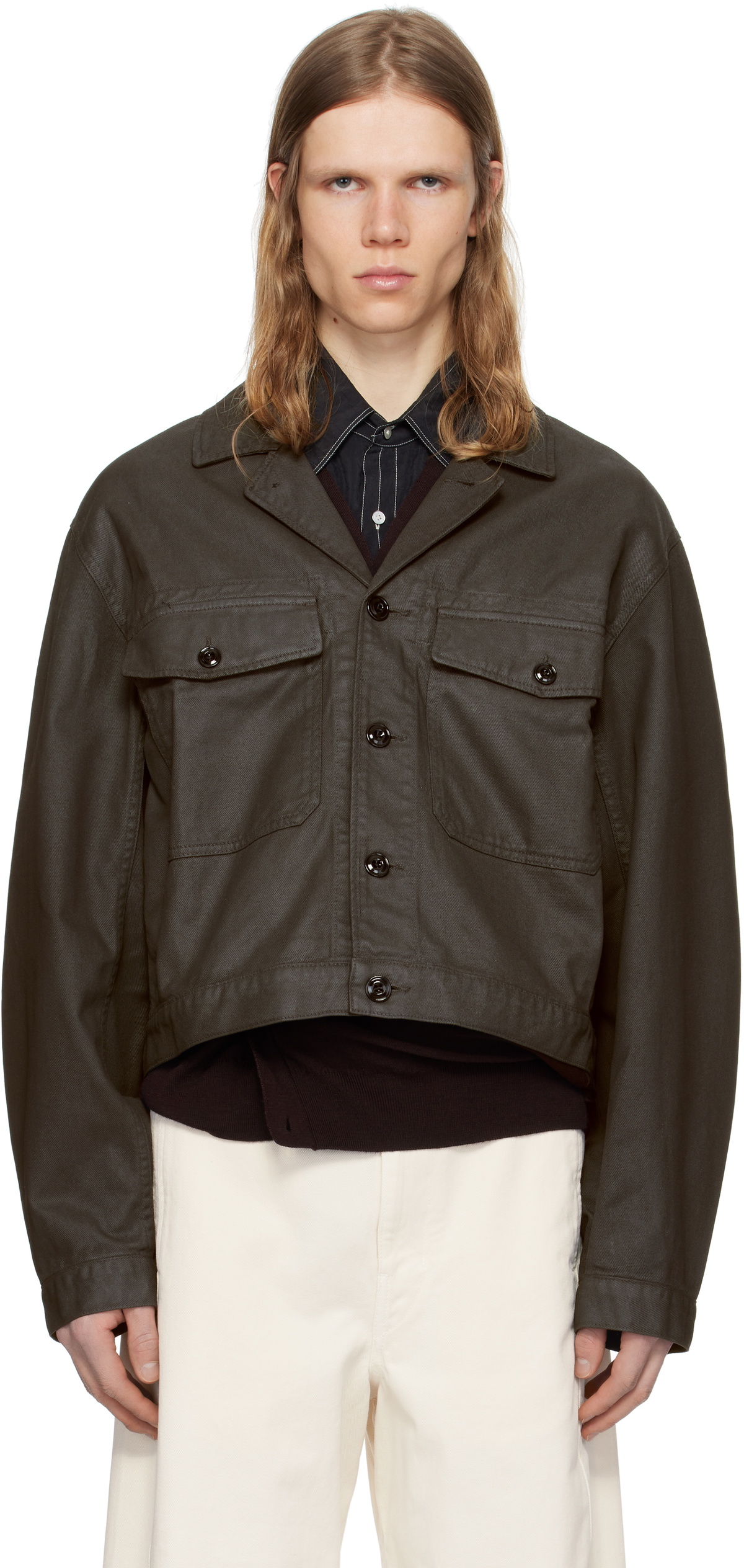 LEMAIRE Black Boxy Denim Jacket Lemaire
