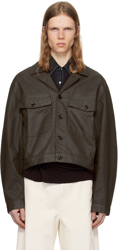Photo: LEMAIRE Brown Trucker Denim Jacket