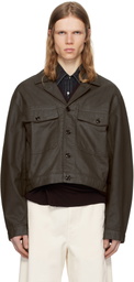 LEMAIRE Brown Trucker Denim Jacket
