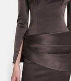 Alex Perry Draped satin crêpe cocktail dress