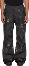 Reese Cooper Green Cotton Ripstop Wide Leg Cargo Pants