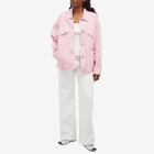 Versace Women's Denim Jacket in Pastel Pink