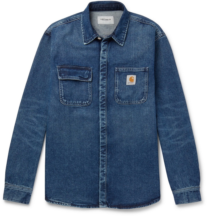 Photo: Carhartt WIP - Salinac Washed Denim Shirt - Blue