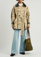 Rabanne Floral-print Double-breasted Cotton Jacket Multi Floral