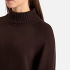 DONNI. Women's Cotton Cashmere Turtleneck Jumper in Espresso
