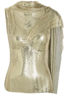 Rabanne Draped Chainmail top Gold