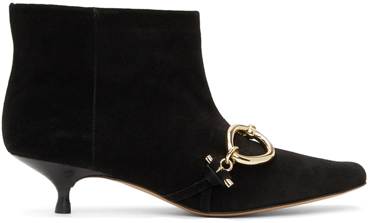 Photo: JW Anderson Black Suede Kitten Loafer Boots