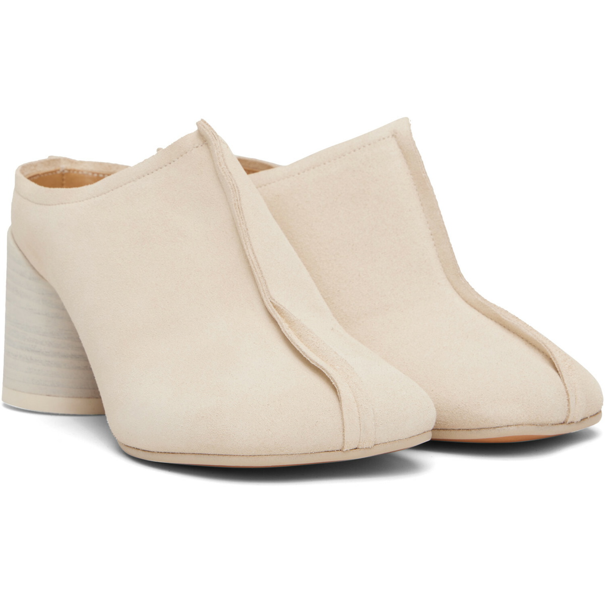 MM6 Maison Margiela Off-White Crosta London Mule Heels