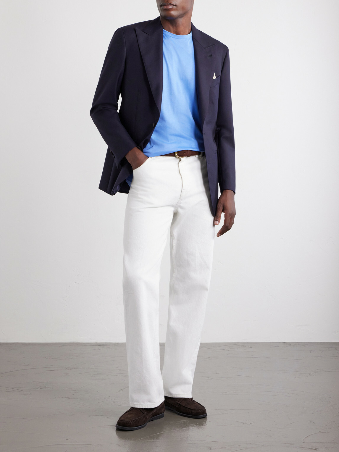 Sunspel - Slim-Fit Cotton-Jersey T-Shirt - Blue
