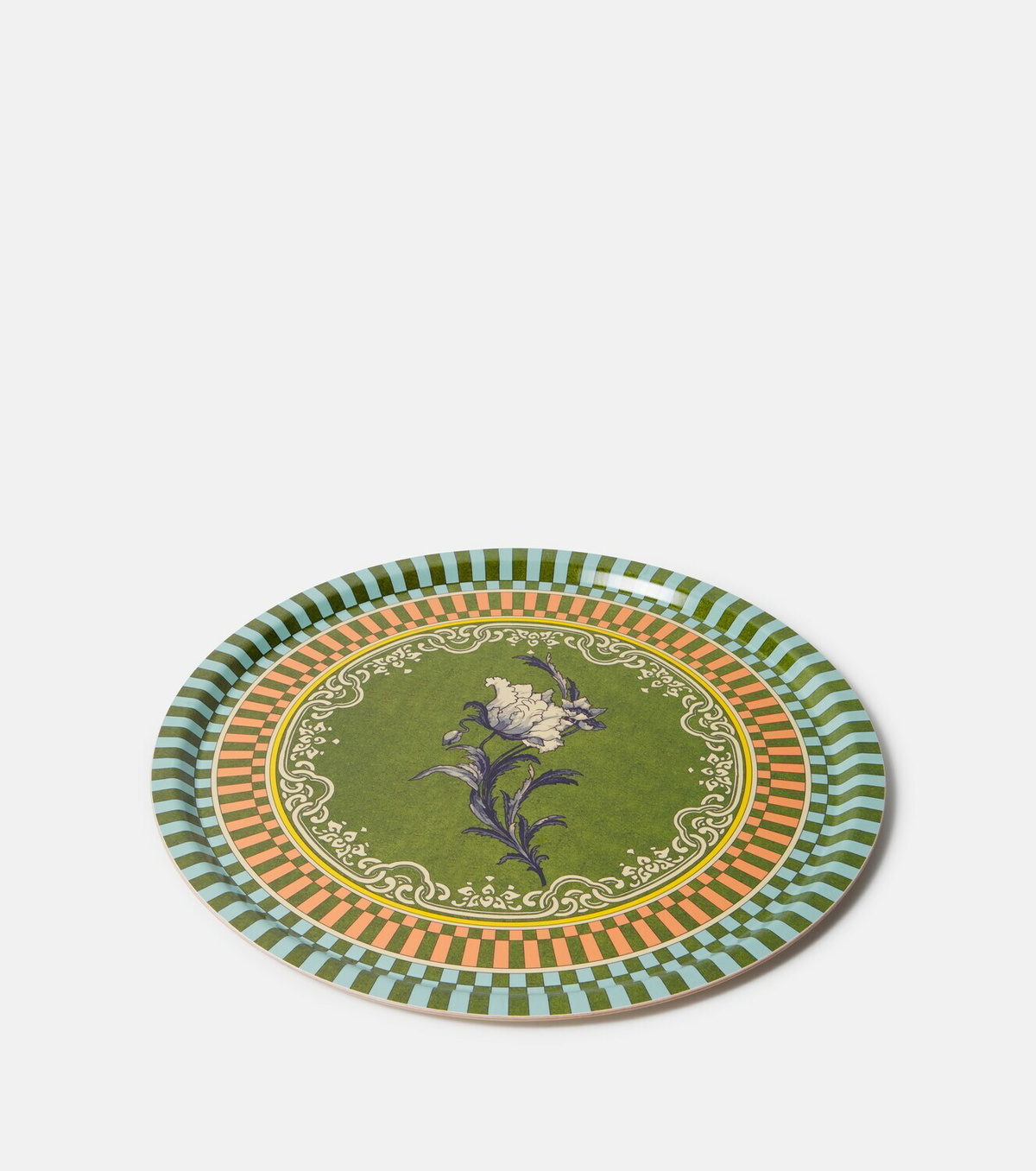 La DoubleJ Nymph Bloom floral birch tray