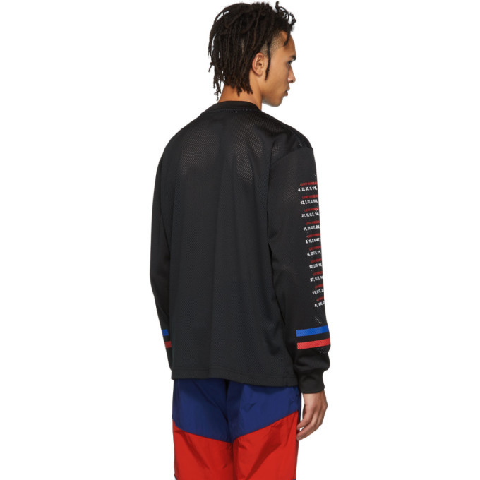 Alexander Wang Black Mesh Athletic Long Sleeve T-Shirt Alexander Wang