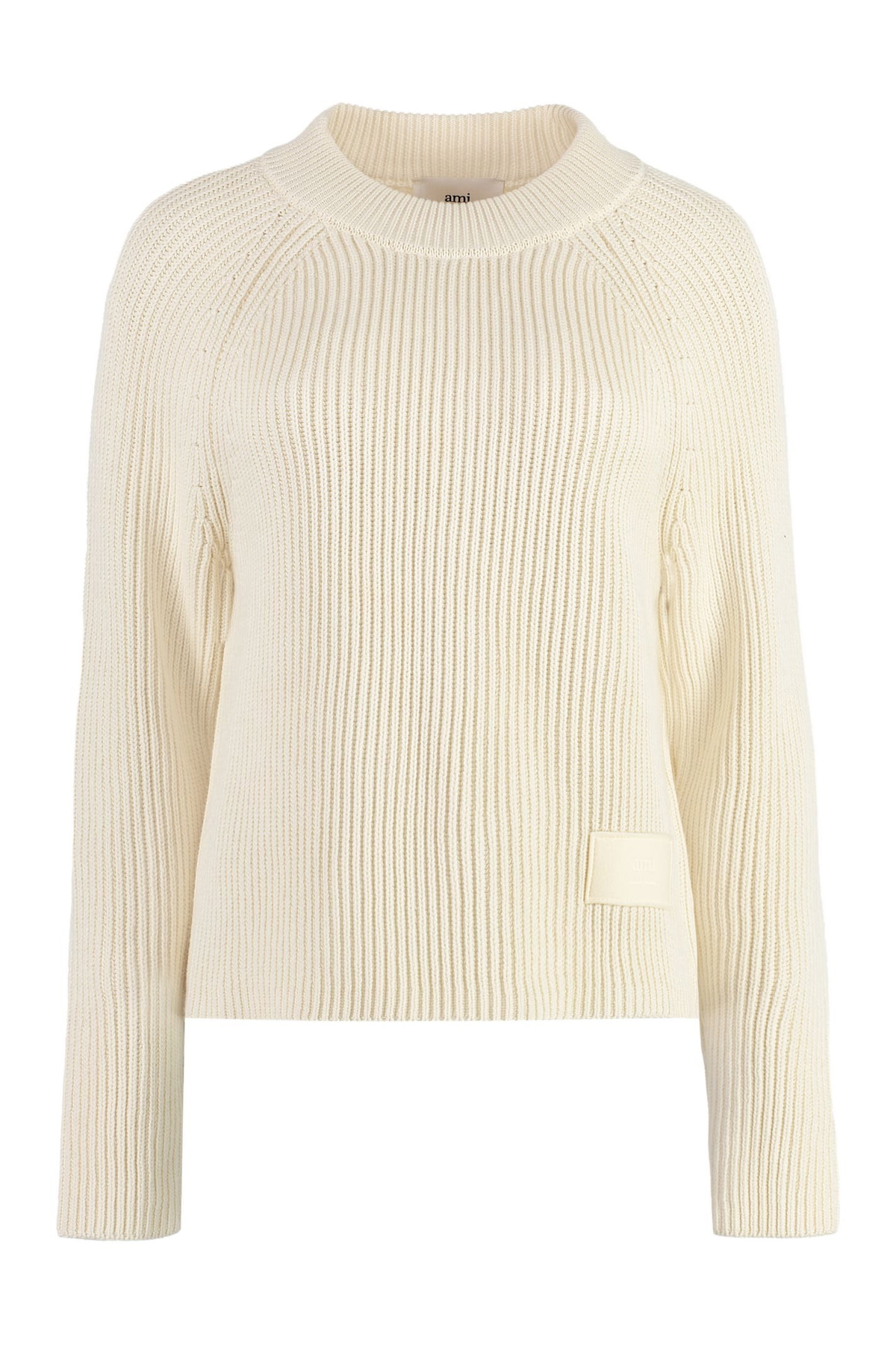 【送料&関税込】Ami Alexandre Mattiussi Ivory Wool Oversize AMI Alexandre Mattiussi Off-White Oversized Sweater AMI