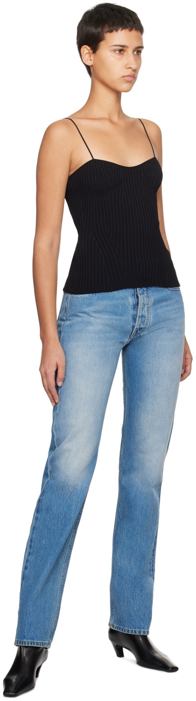 KHAITE Black 'The Ziggy' Camisole