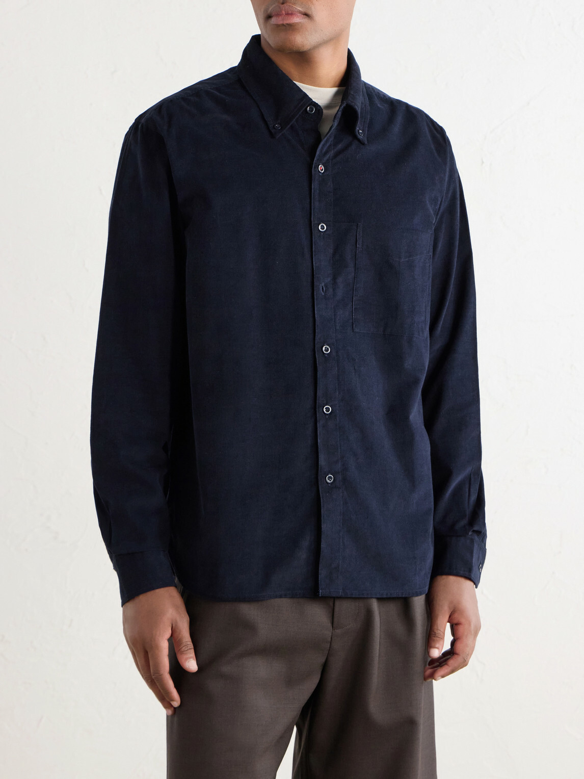 Kardo - Ronald Cotton-Corduroy Shirt - Blue
