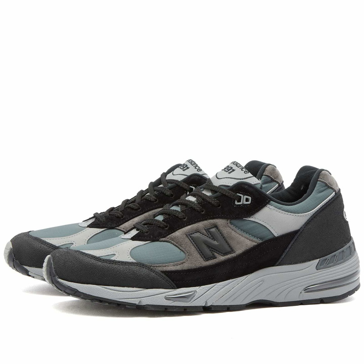 Photo: New Balance Men's M991WTR - Made in UK Sneakers in Black/Grey