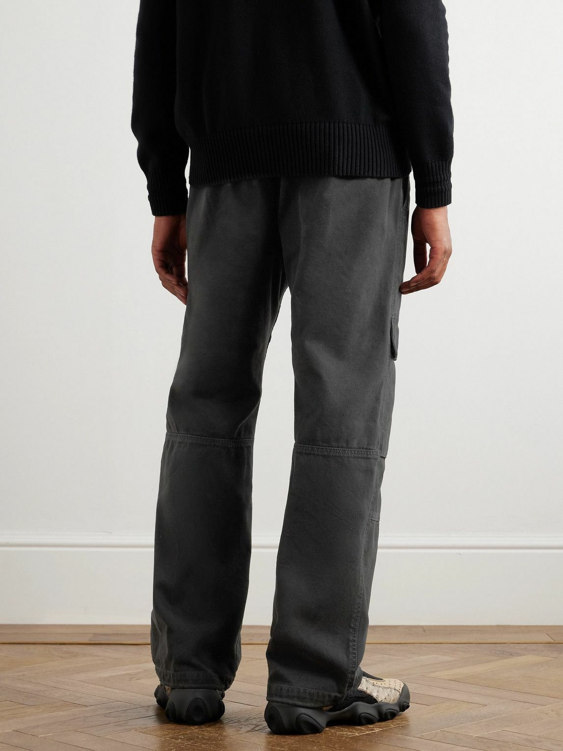 Stone Island - Straight-Leg Logo-Appliquéd Cotton-Canvas Cargo