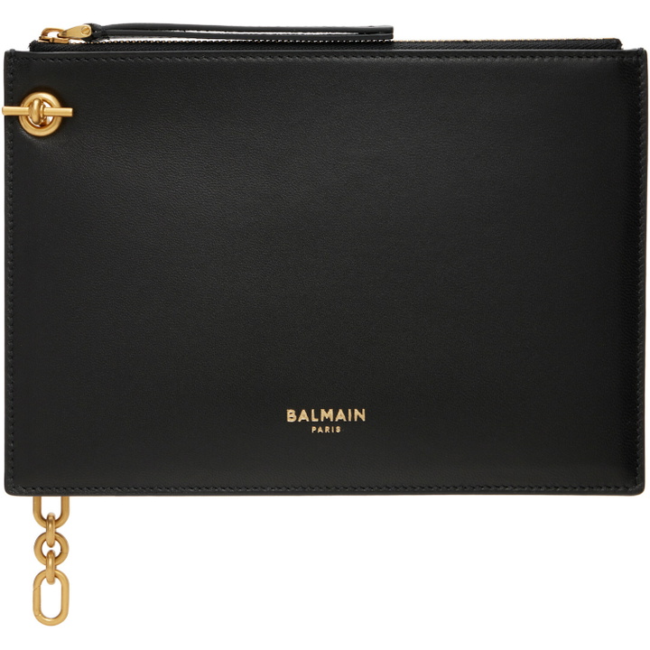 Photo: BALMAIN Black Pulse Zipped Pouch