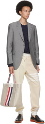 Thom Browne Off-White & Beige 4-Bar Funmix Lounge Pants