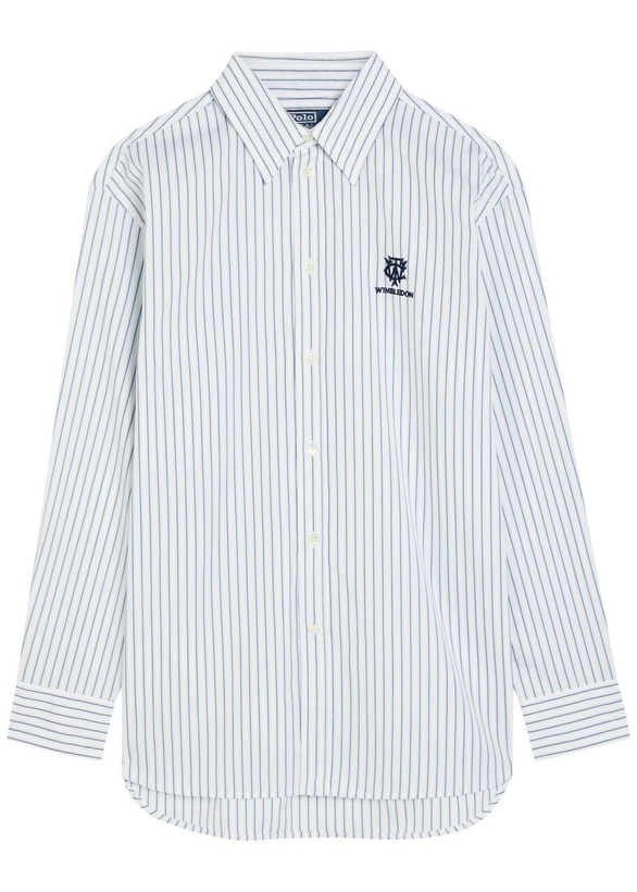 Photo: Polo Ralph Lauren Striped Embroidered Cotton Shirt White