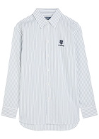 Polo Ralph Lauren Striped Embroidered Cotton Shirt White