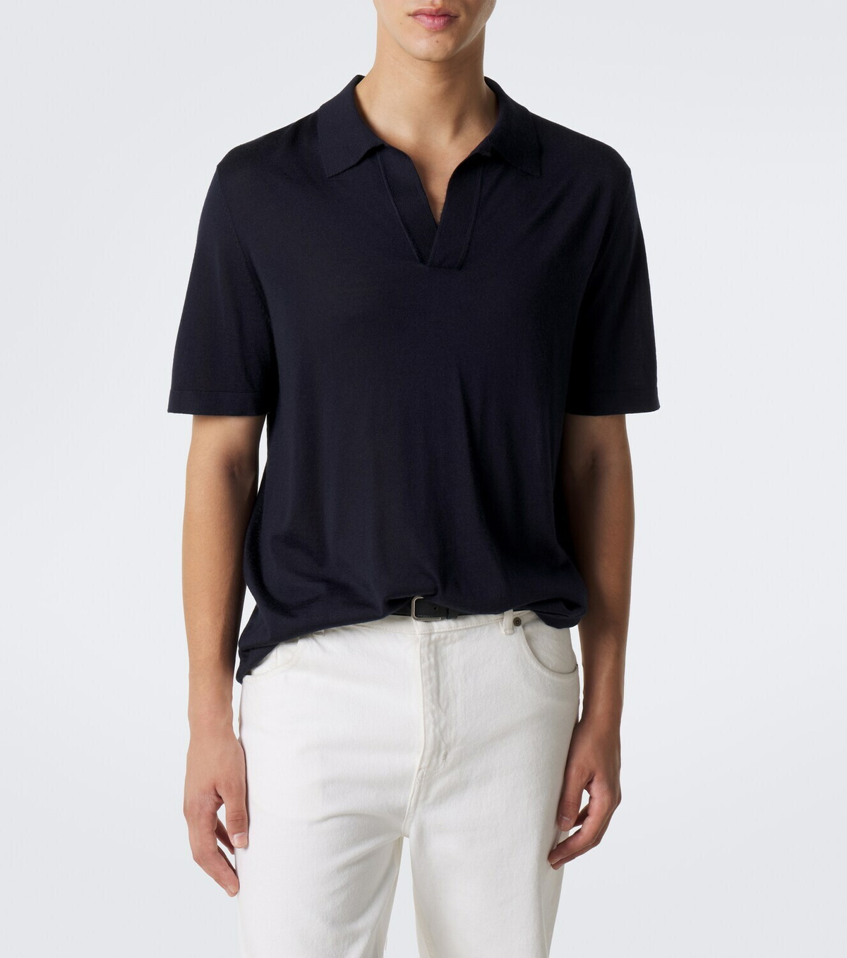 Gabriela Hearst Stendahal cashmere and silk polo shirt