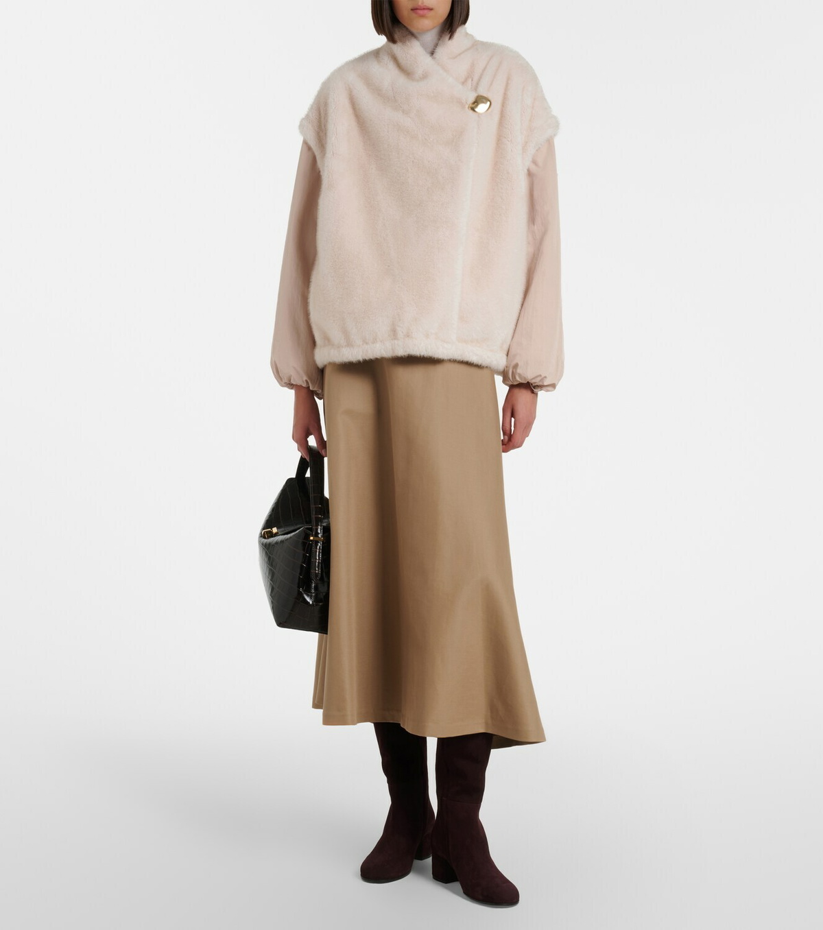 Moncler Chardonneret fleece down jacket