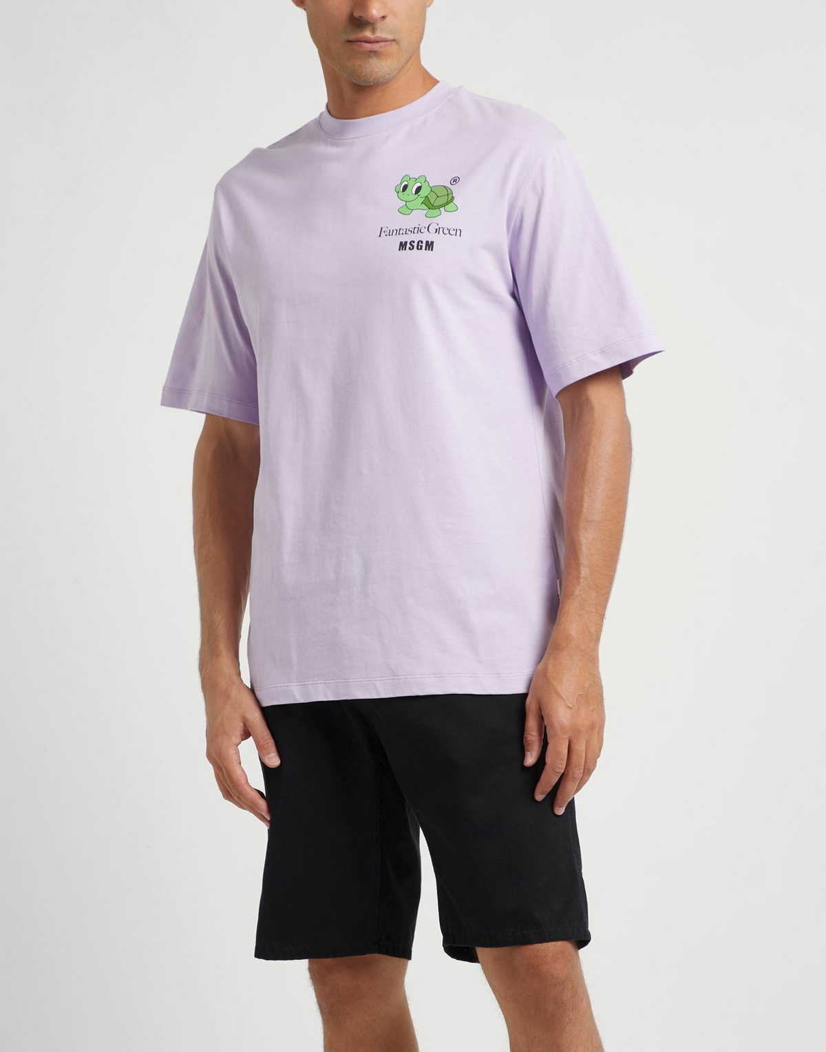 Msgm Mens T-shirt Lilac