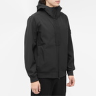 Stone Island Men's Soft Shell-R Hooded Jacket in Black