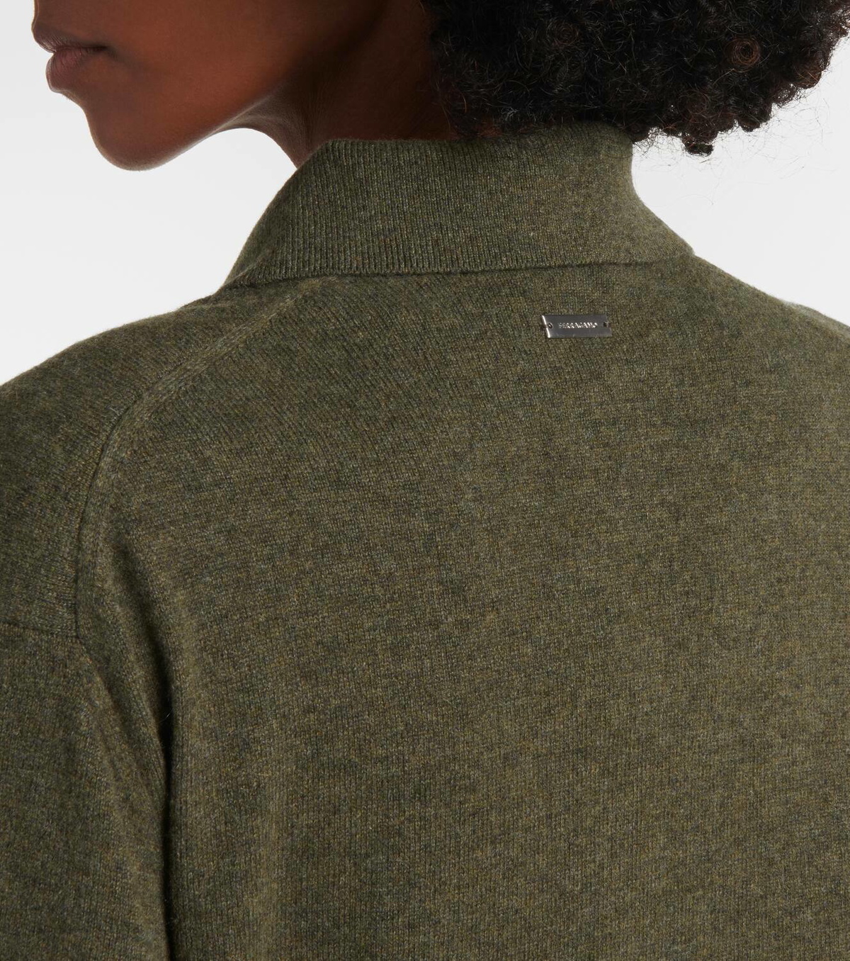 Ferragamo Draped wool and cashmere polo dress