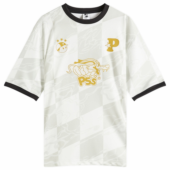 Photo: Pawa Speed Sports Men's Doggo Football Shirt in Cream/Gold
