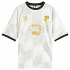 Pawa Speed Sports Men's Doggo Football Shirt in Cream/Gold