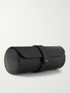 WOLF - Cross-Grain Glossed Vegan Leather Watch and Jewellery Roll