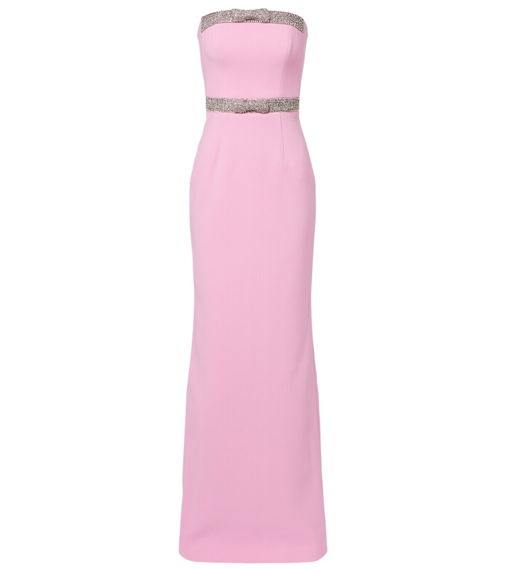 Photo: Rebecca Vallance Precious embellished crêpe bustier gown