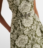 'S Max Mara Embellished cotton-blend jacquard midi dress