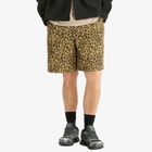 Brain Dead Men's Twill Climber Shorts in Leopard