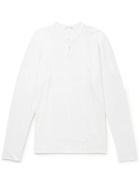 James Perse - Brushed Cotton-Blend Jersey Henley T-Shirt - White