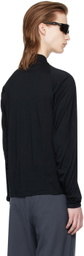 Goldwin 0 Black Half-Zip Long Sleeve T-Shirt