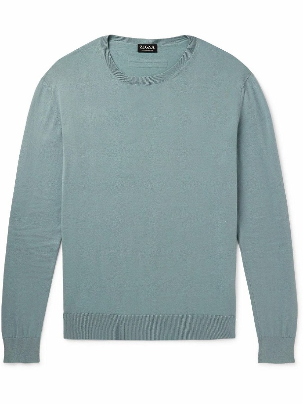 Photo: Zegna - Cotton Sweater - Blue