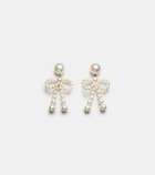 Sophie Bille Brahe Bow 14kt gold drop earrings with freshwater pearls