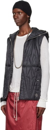 Rick Owens Moncler + Rick Owens Black Geocamo Ziplock Down Vest
