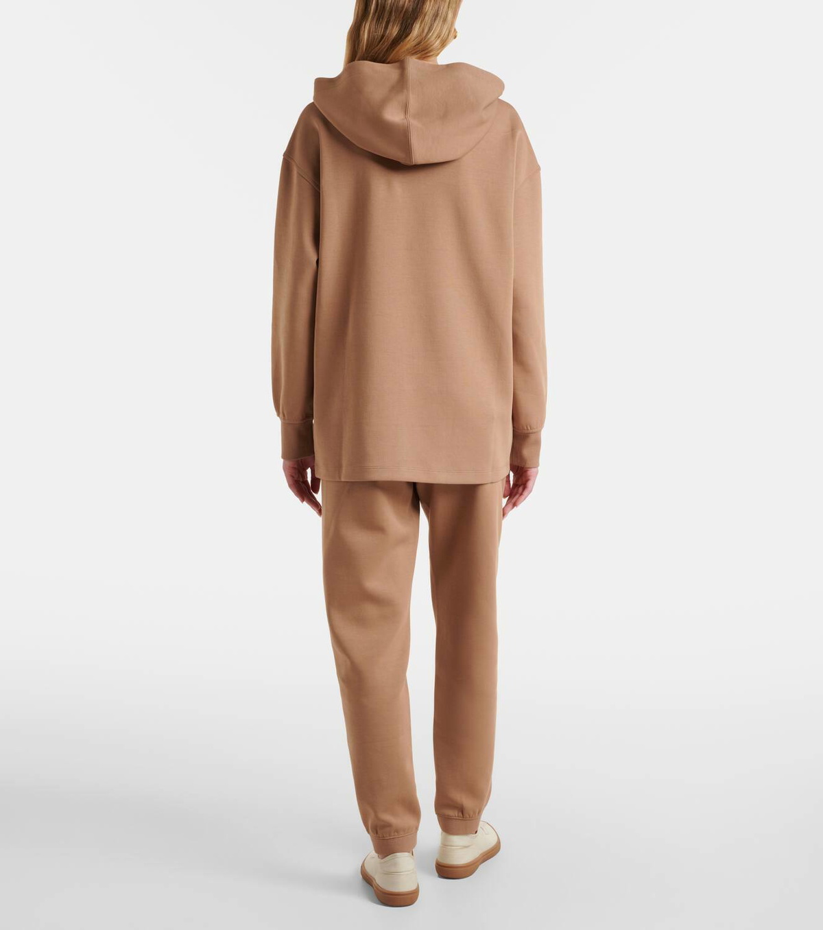 'S Max Mara Logo embroidered cotton-blend hoodie
