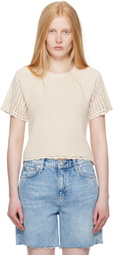 rag & bone Beige Khloe Short Sleeve T-shirt