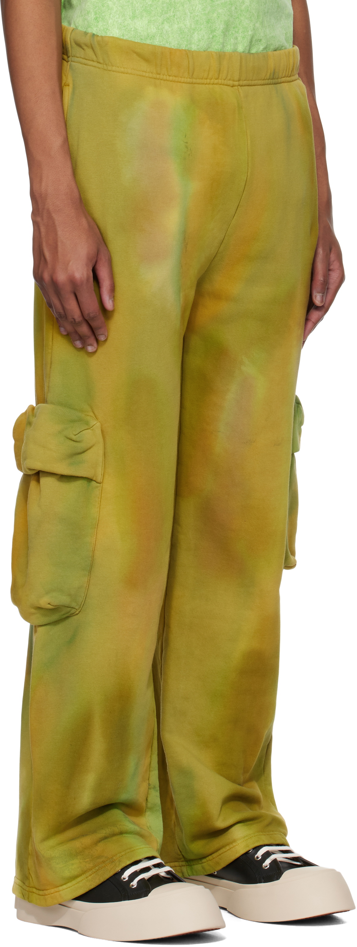 Collina Strada Yellow Deadstock Cotton Cargo Sweatpants