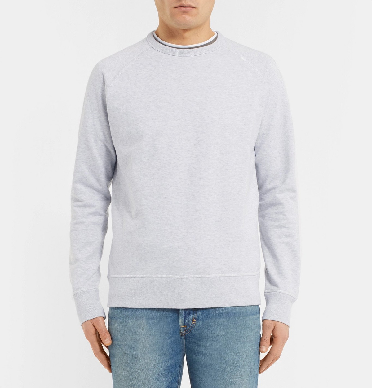 SALLE PRIVÉE - Cole Mélange Loopback Cotton-Jersey Sweatshirt - Gray