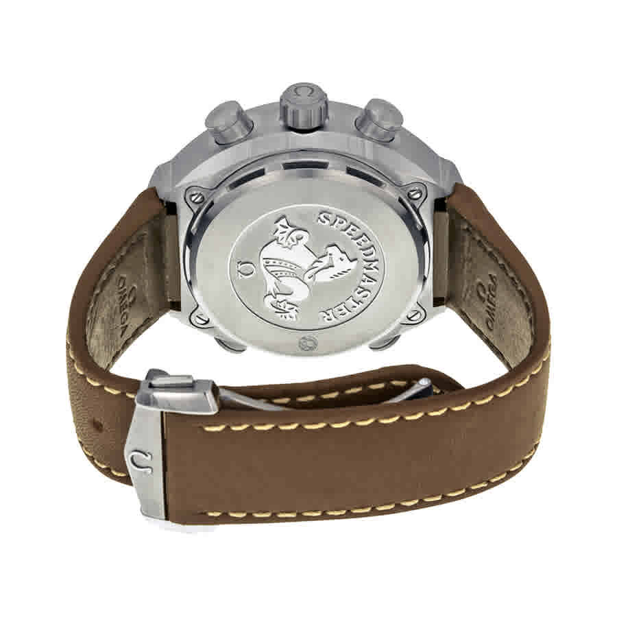 Omega Spacemaster Z-33 Black Analog-Digital Dial Brown Leather Chronograph Mens Watch 32592437901002