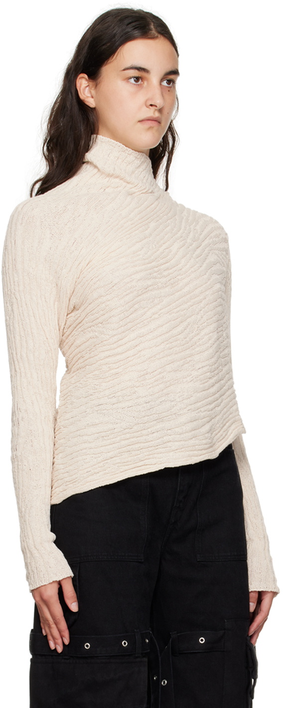 Marques Almeida Beige Draped Sweater