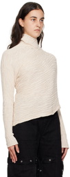 Marques Almeida Beige Draped Sweater