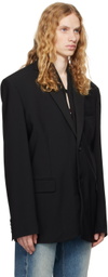 Y/Project Black Draped Lapel Blazer