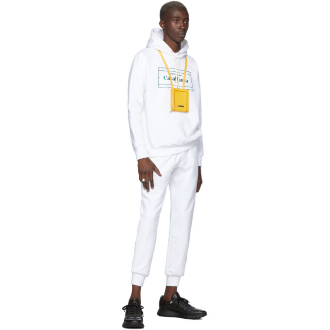 Casablanca White Tennis Court Hoodie Casablanca