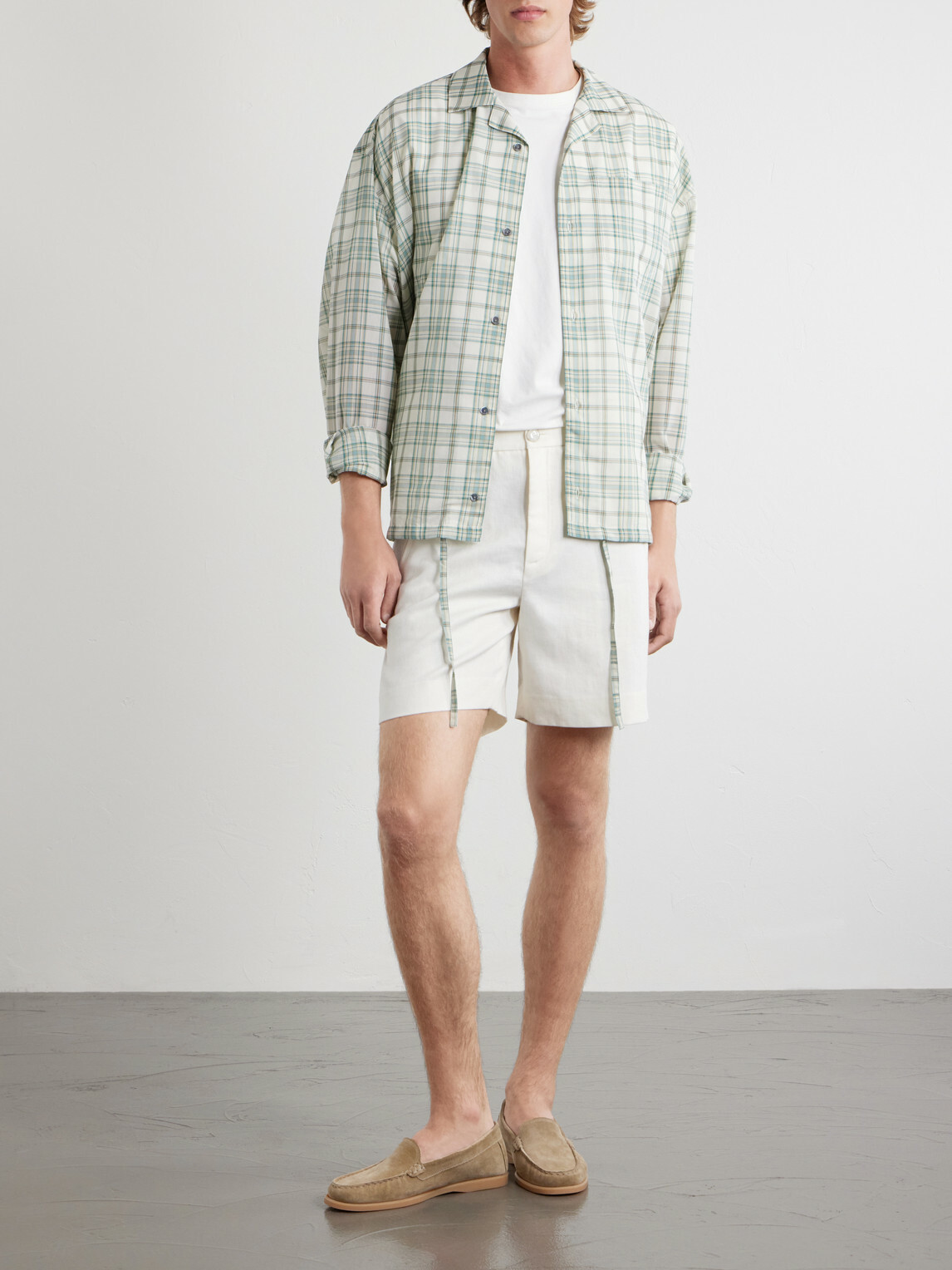 God's True Cashmere - Straight-Leg Linen-Twill Shorts - White